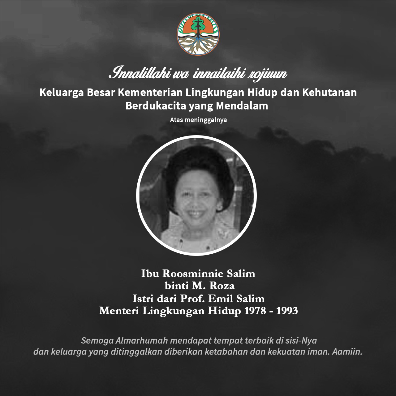 Ibu Roosminnie Salim binti M. Roza, istri dari Prof. Emil Salim